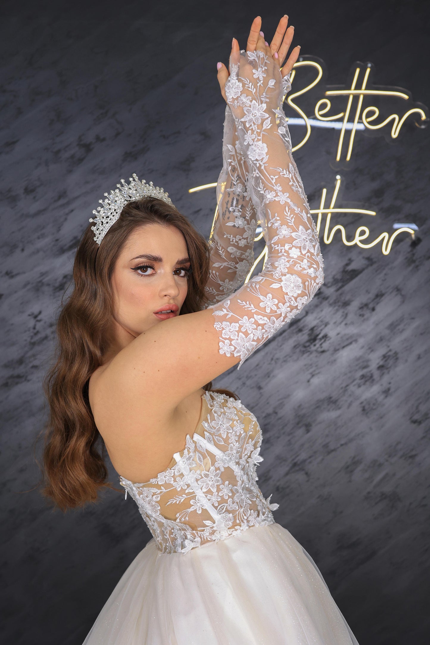 Karye narrow skirt a line wedding dress