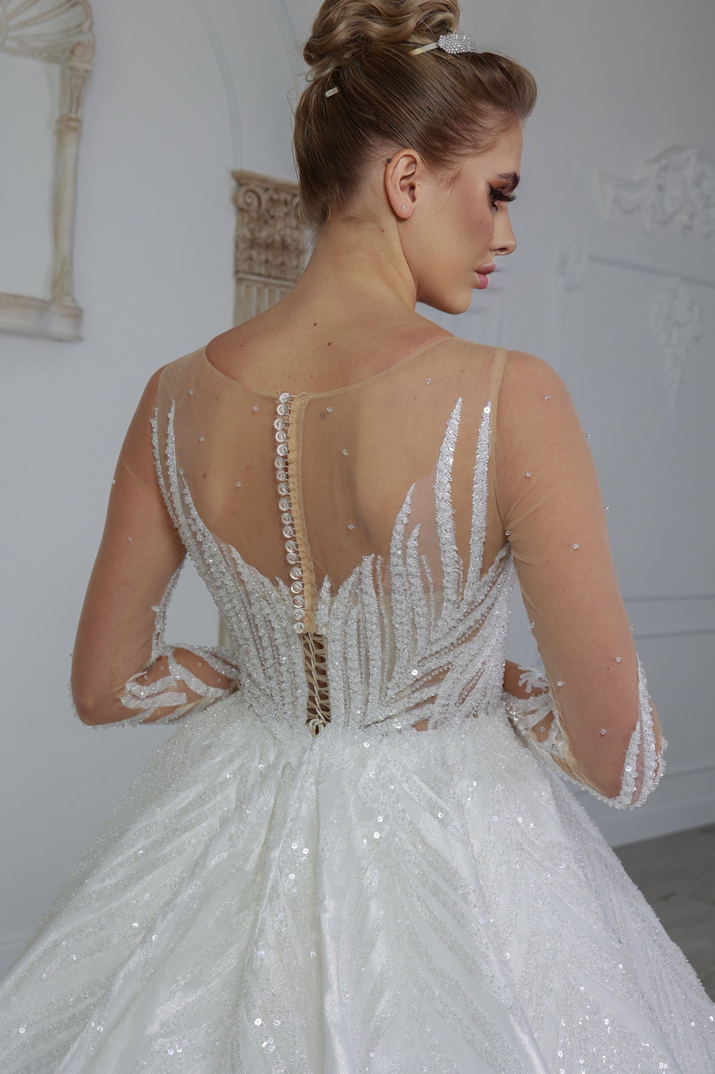 Abito da sposa a trapezio Yaprak