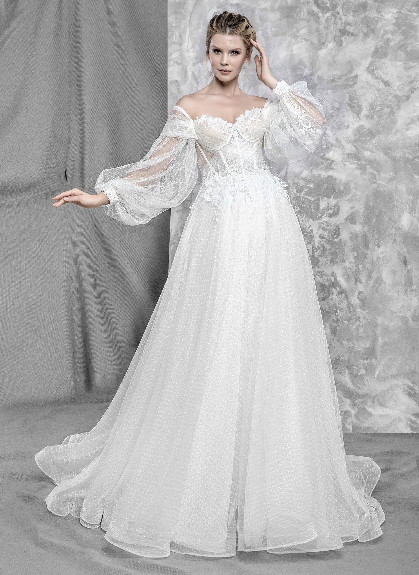 Ela narrow skirt a line wedding dress
