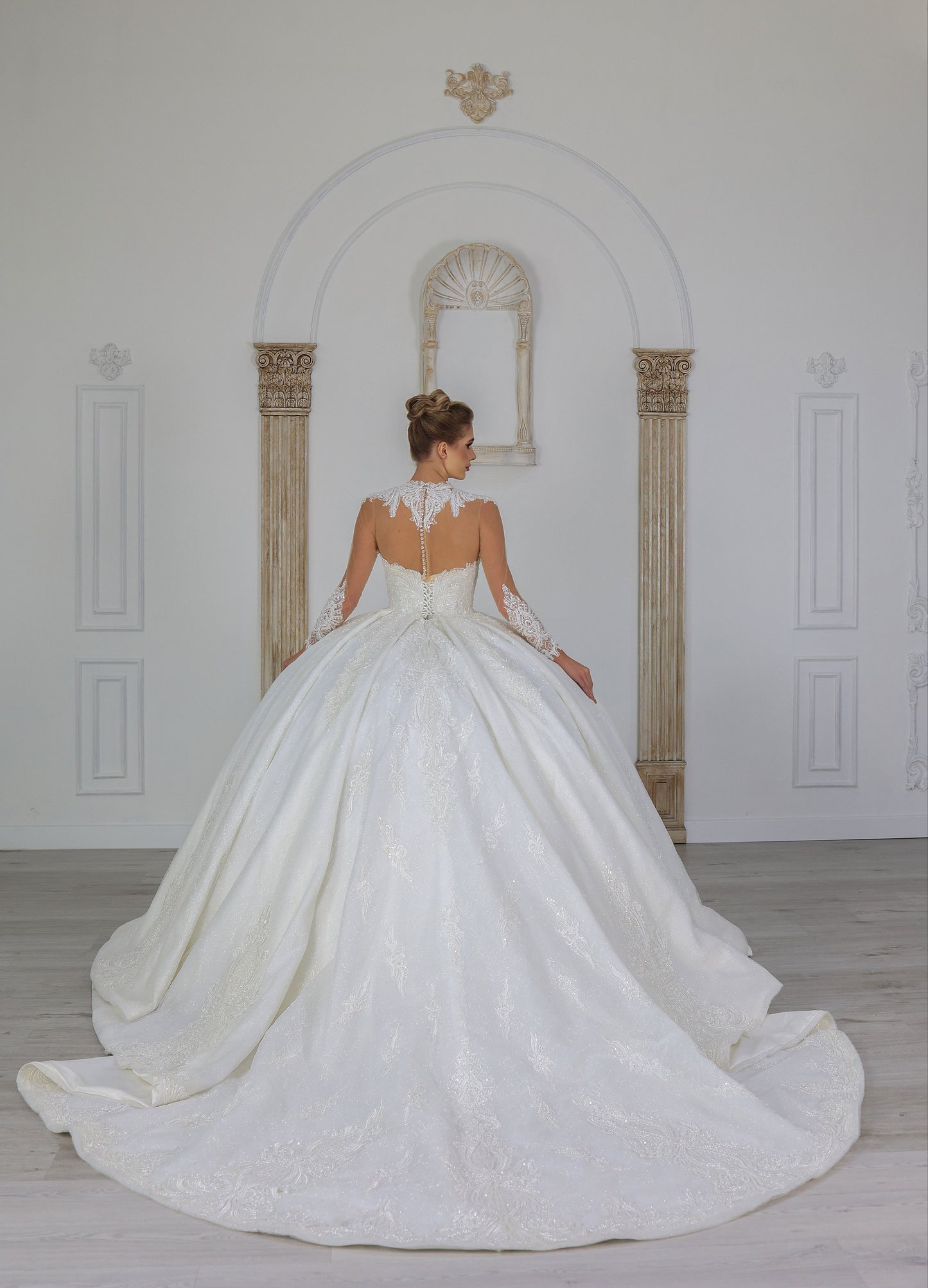 Rochie de mireasă Oden cu imprimeu de bal