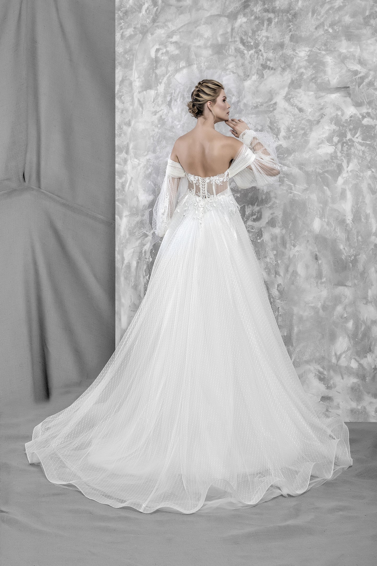 Ela narrow skirt a line wedding dress