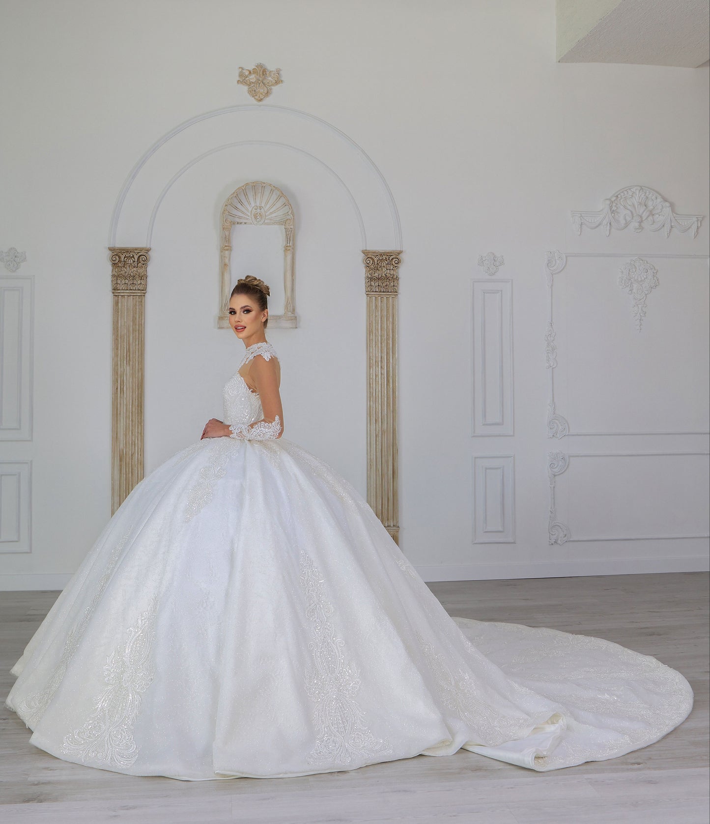 Rochie de mireasă Oden cu imprimeu de bal