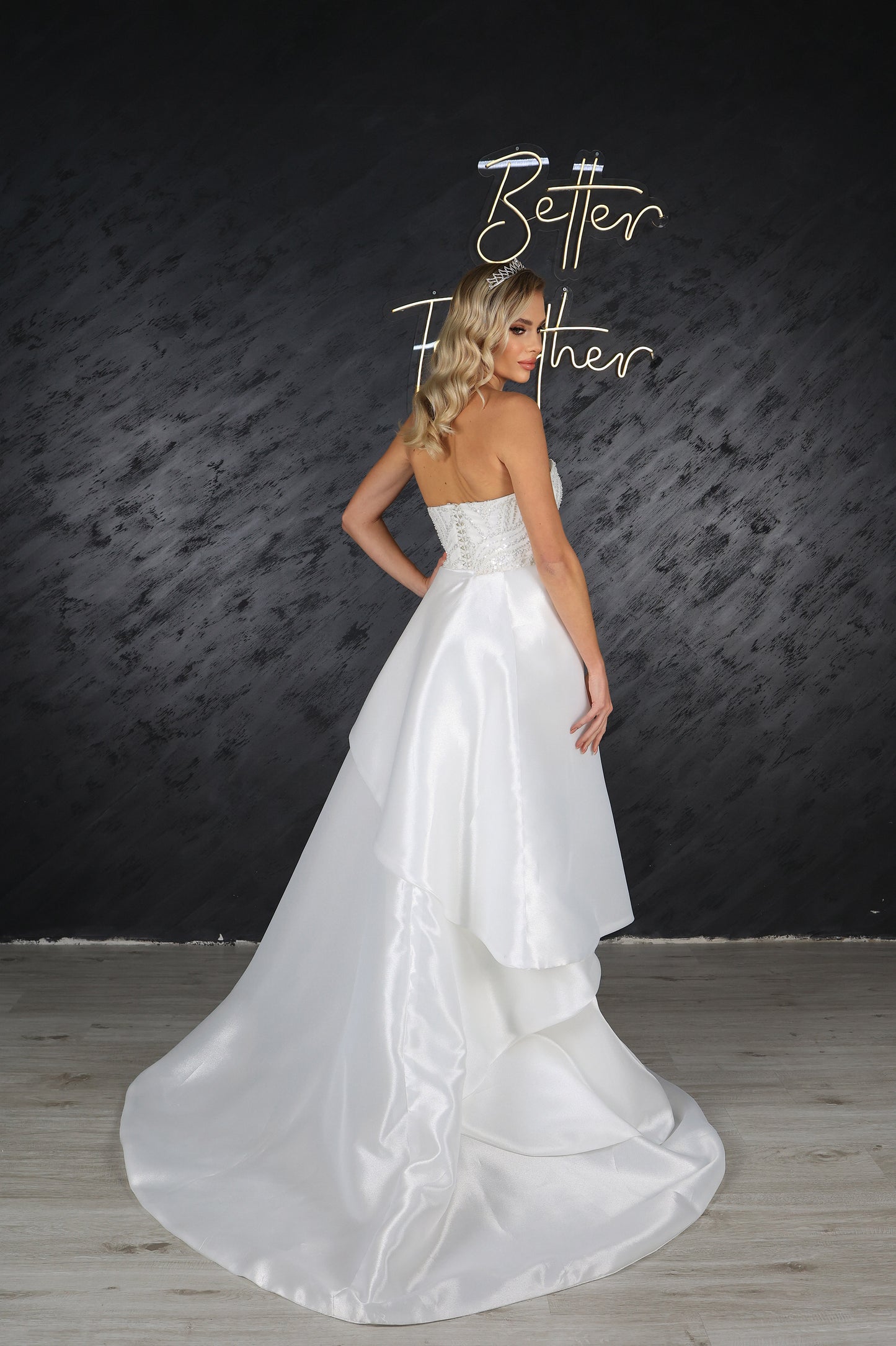 Rochie de mireasă Alvin Column cu fustă