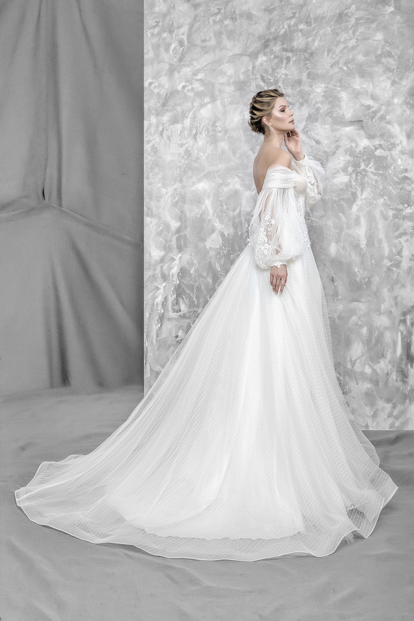 Ela narrow skirt a line wedding dress