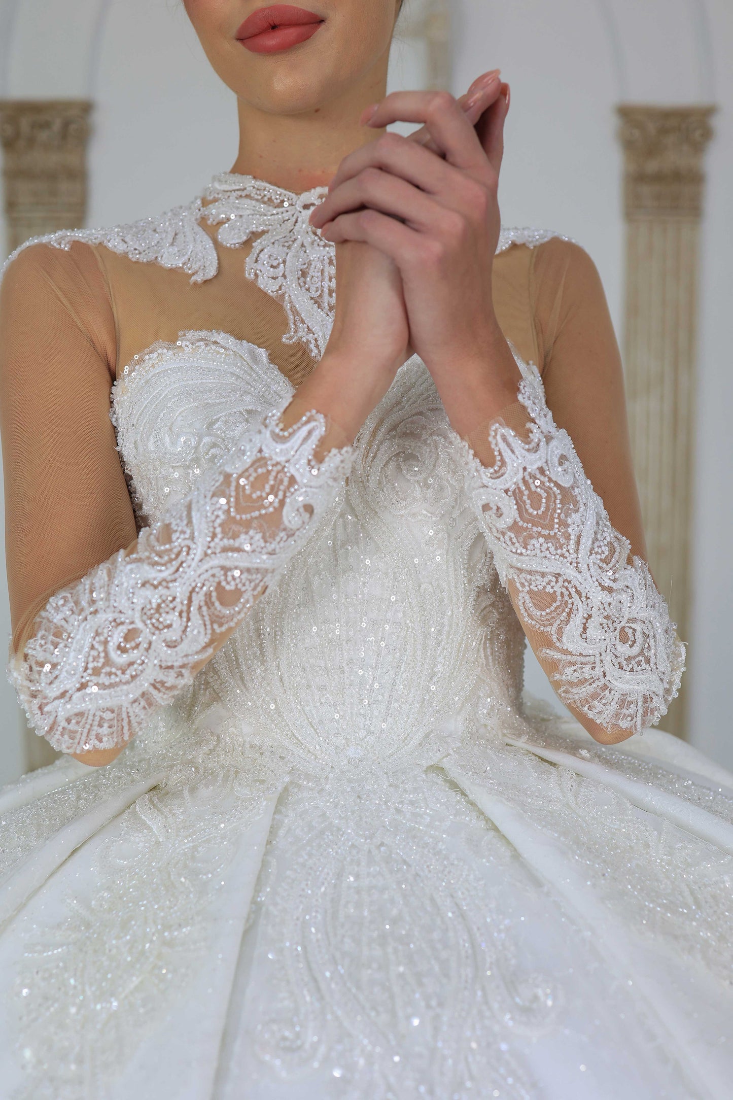 Rochie de mireasă Oden cu imprimeu de bal