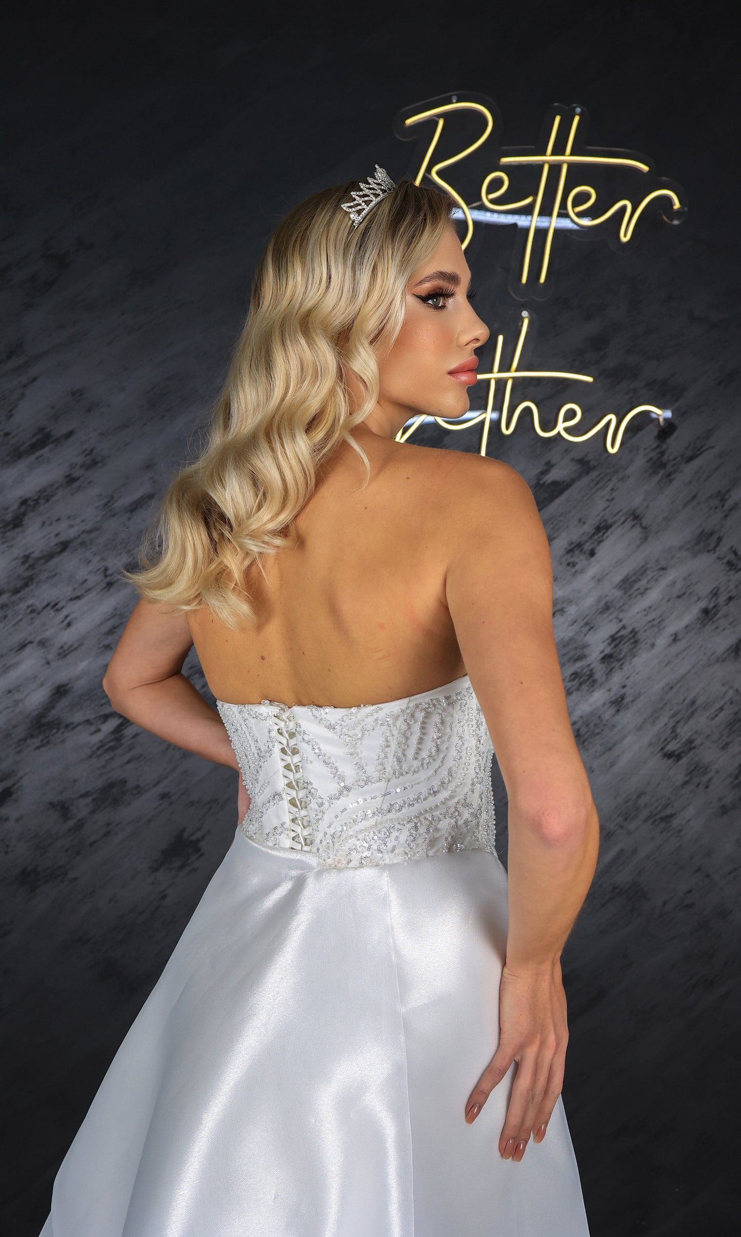 Rochie de mireasă Alvin Column cu fustă