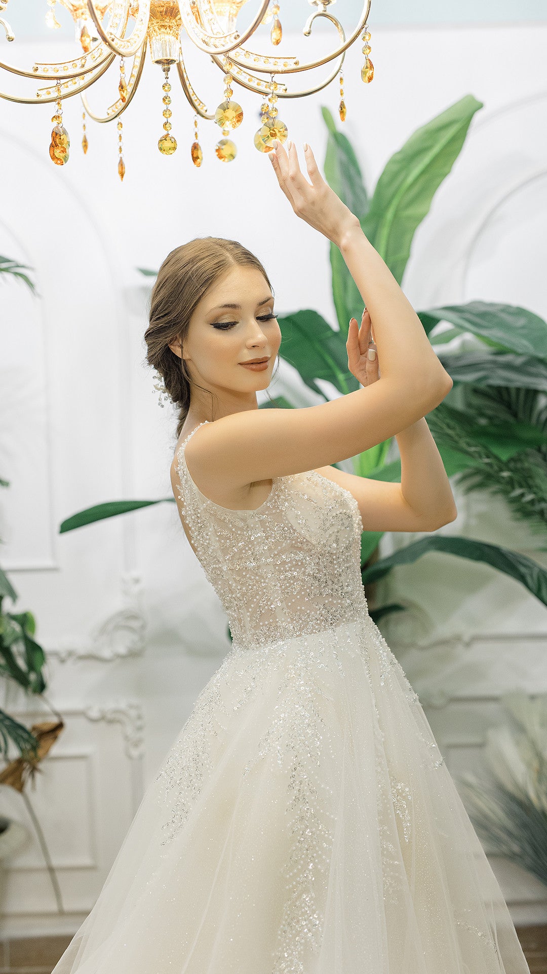 KUMRU a line narrow skirt wedding dress