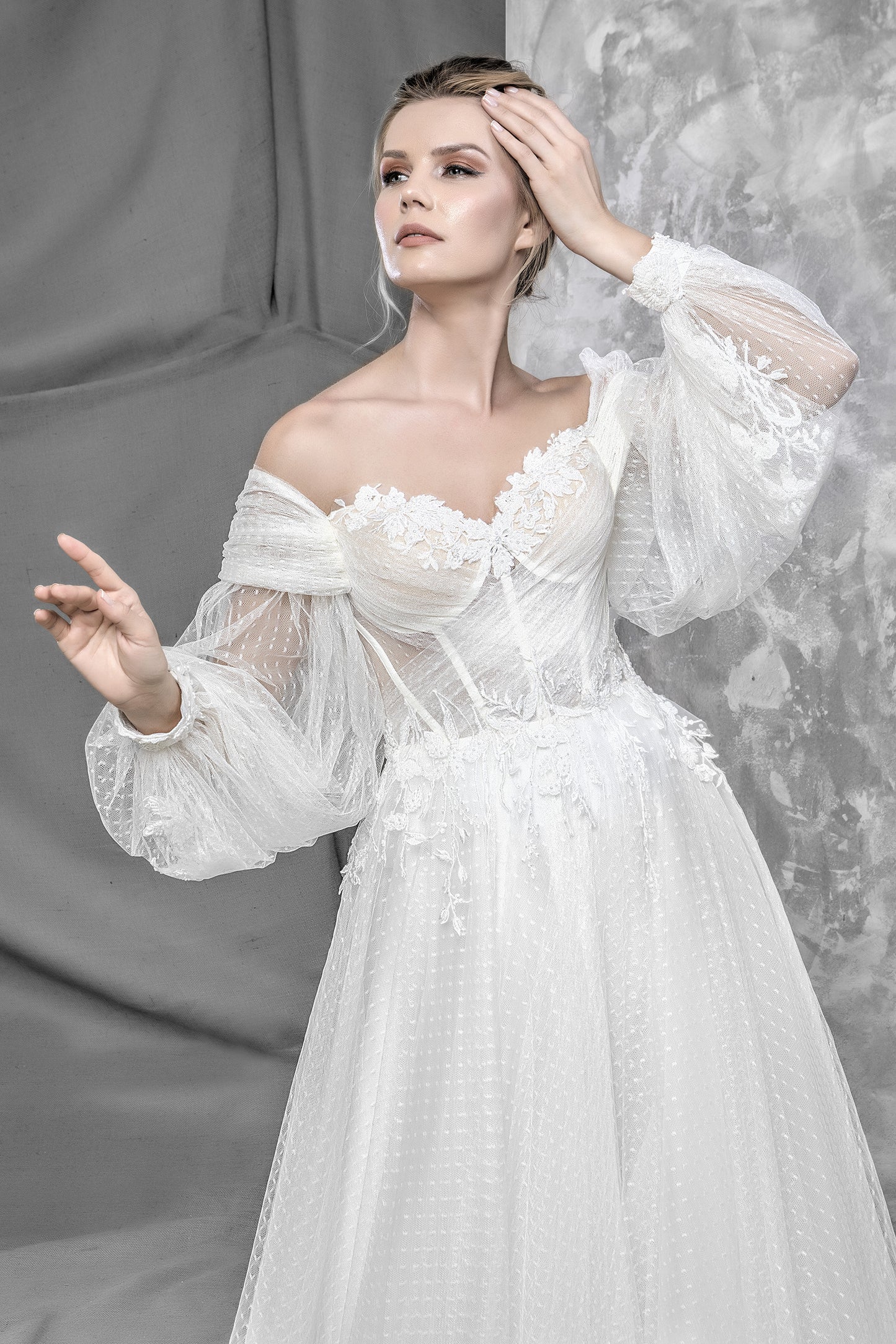 Ela narrow skirt a line wedding dress