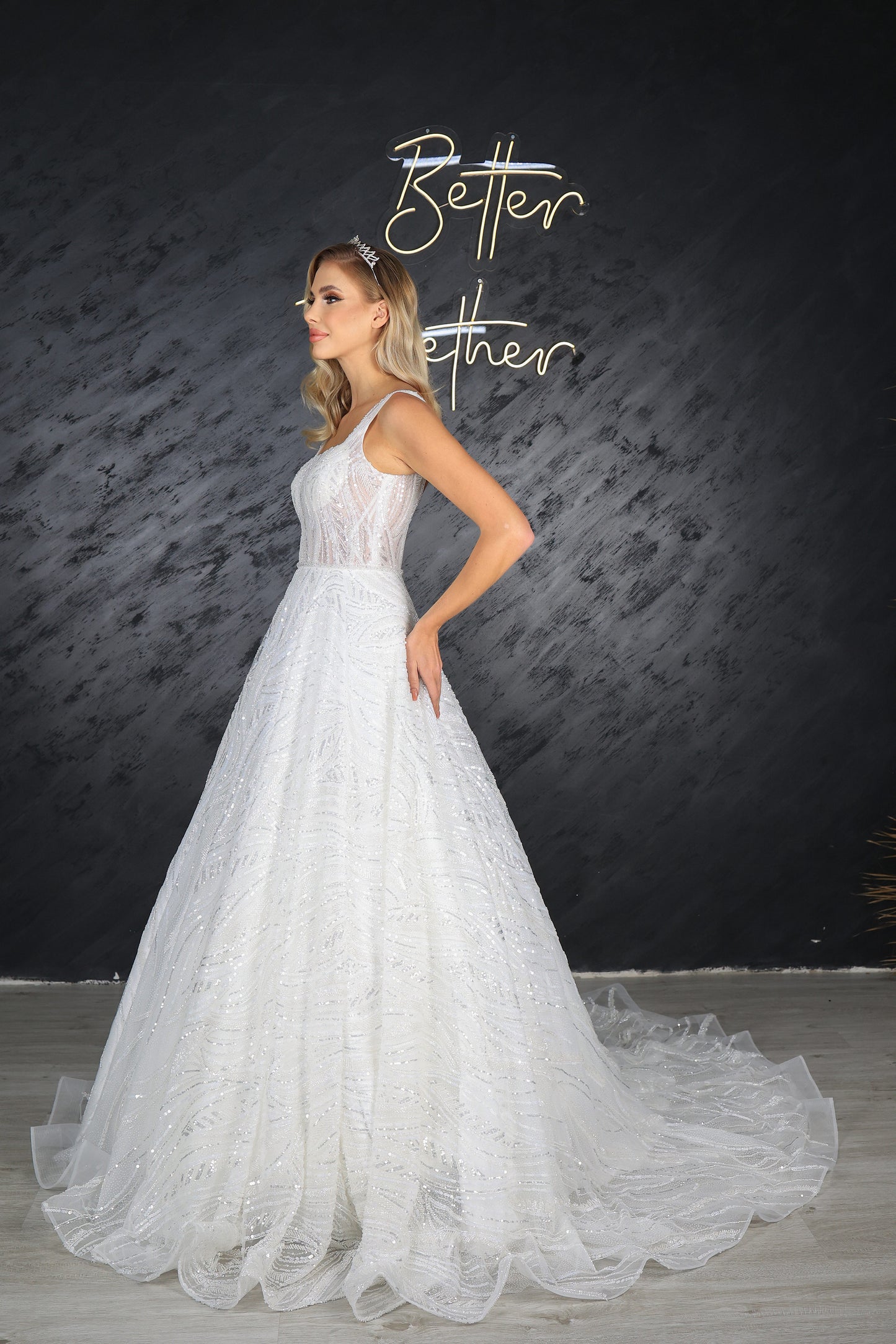 Katy narrow skirt a line wedding dress