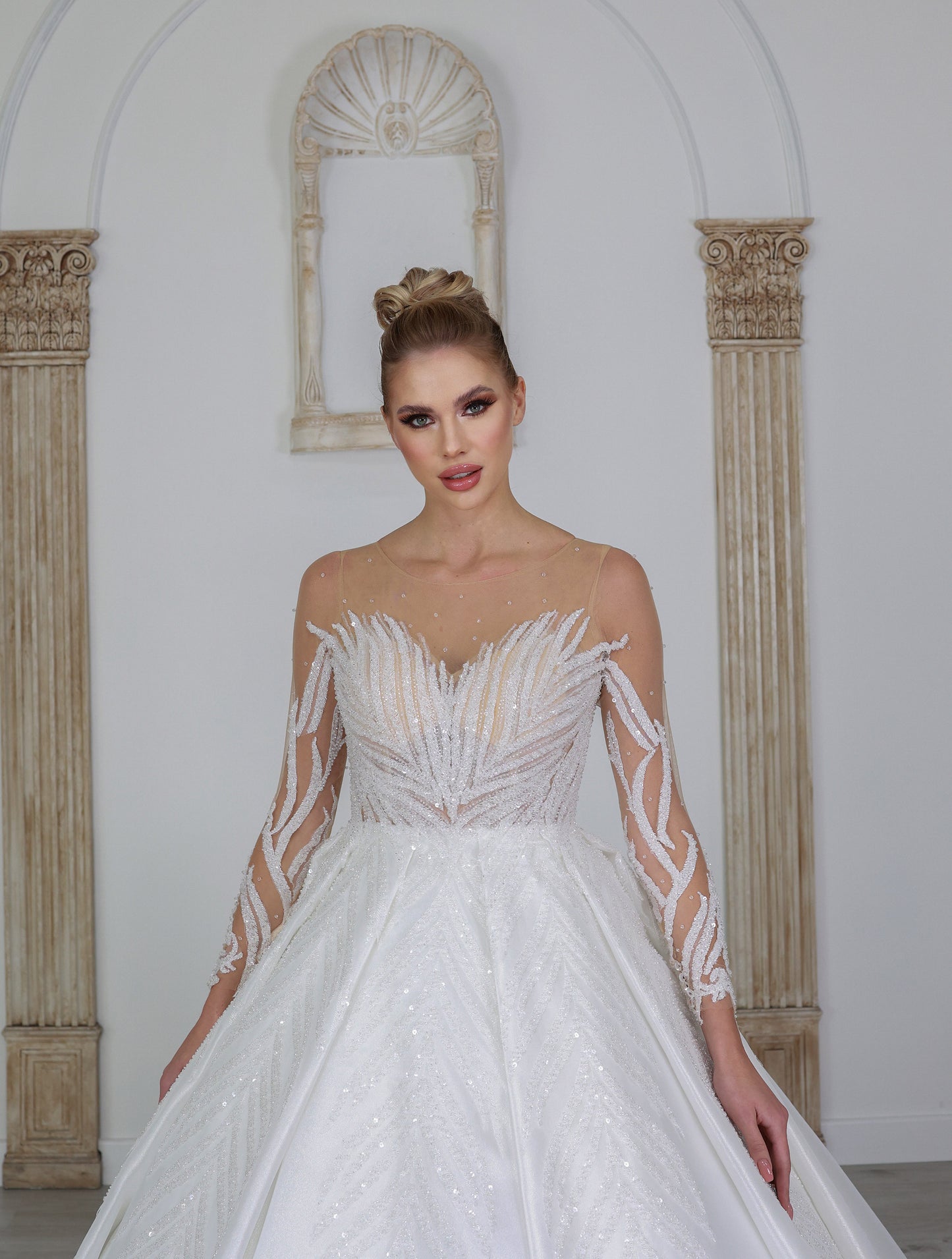 Abito da sposa a trapezio Yaprak