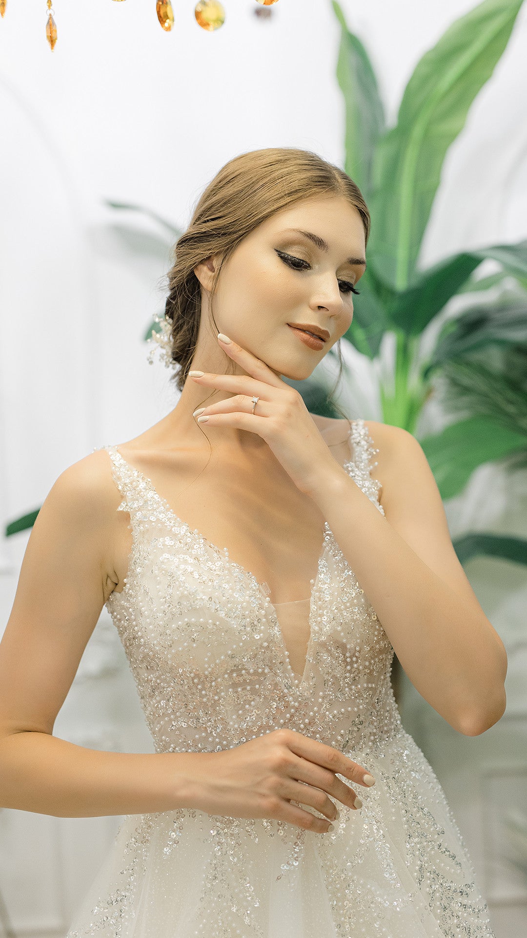 KUMRU a line narrow skirt wedding dress