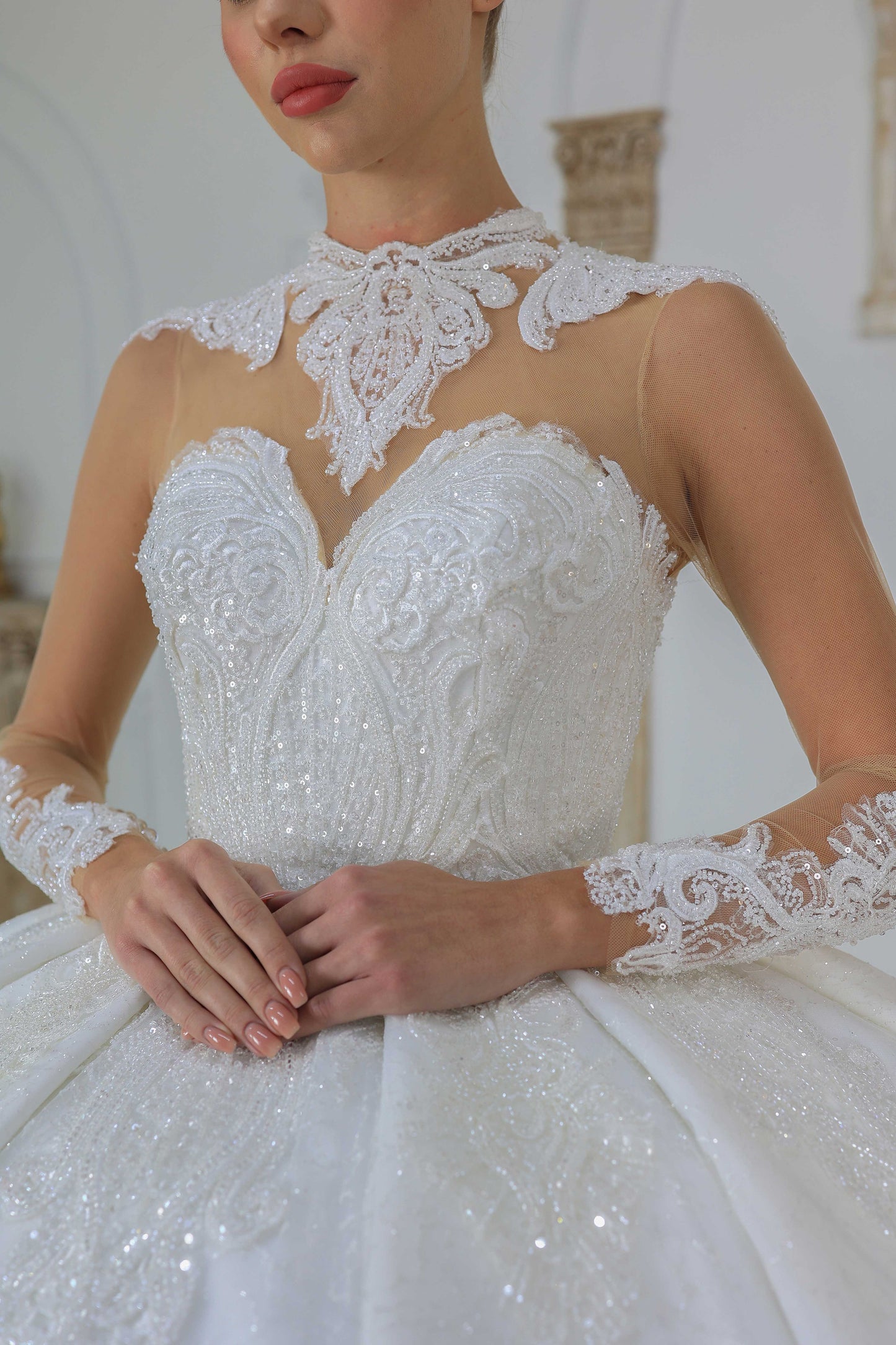 Rochie de mireasă Oden cu imprimeu de bal