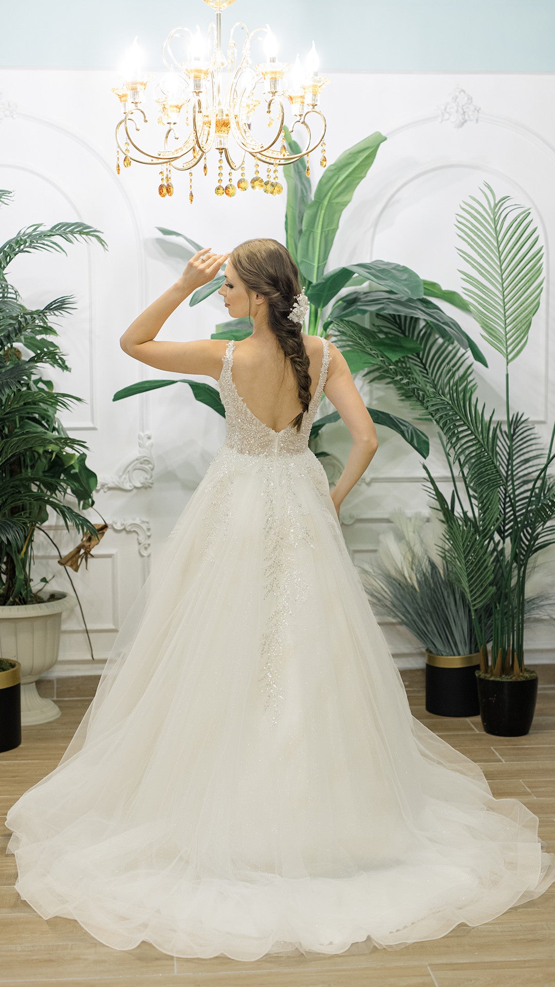 KUMRU a line narrow skirt wedding dress