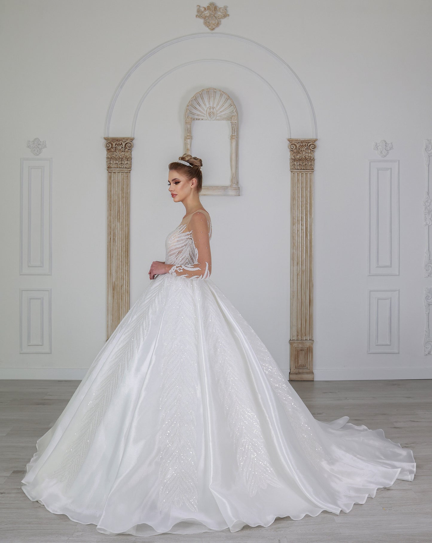 Abito da sposa a trapezio Yaprak