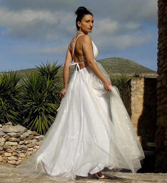 Rochie de mireasă cu sclipici