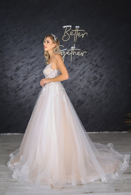 Lena narrow skirt a line wedding dress